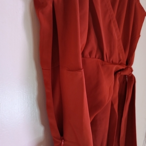 sun dress with surplice neckline and tie women's size medium - Picture 2 of 5